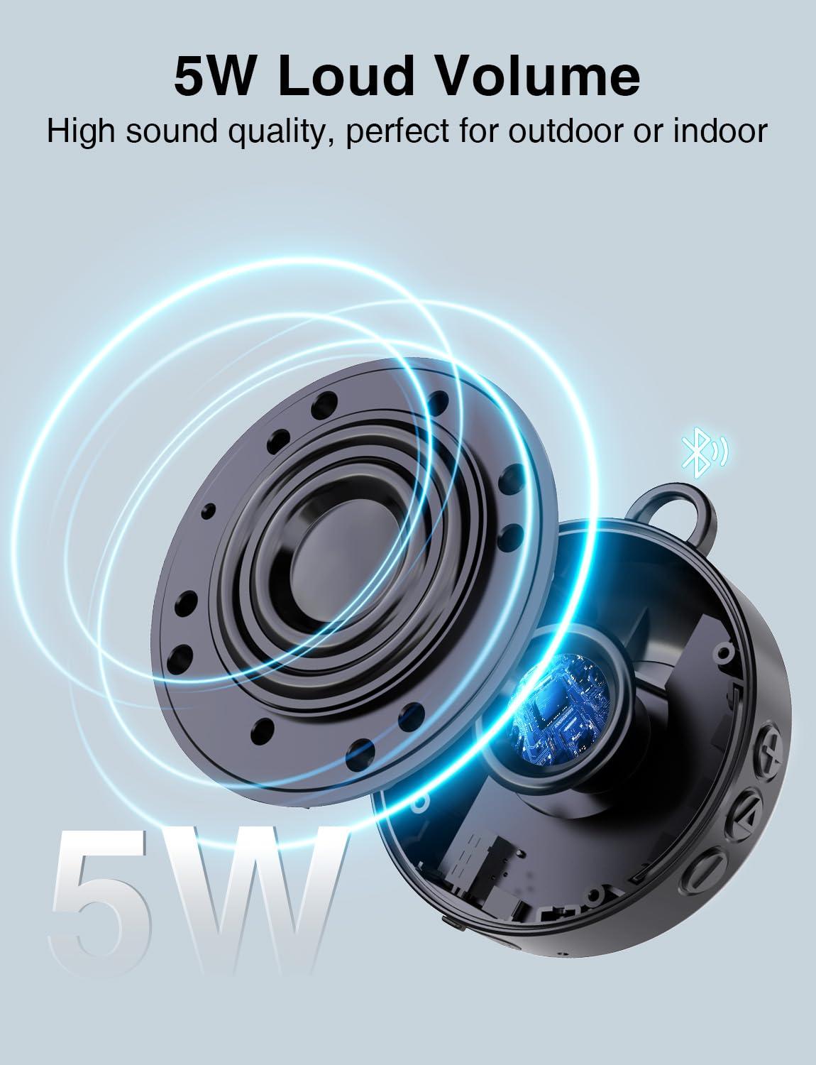 Onforu Onforu Portable Bluetooth Speaker for Bike, IP65 Waterproof & Dustproof Mini Outdoor Shower Travel Speaker, Bluetooth 5.0, Wireless Bicycle Speaker with Loud Sound for Riding, Ideal Gifts