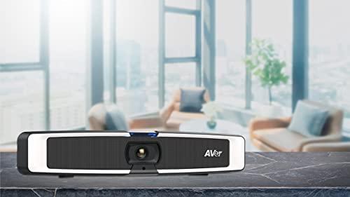 AVer AVer VB130 4K Videobar with Built-in Adjstable Fill Light - Compact Conference Room Camera for Virtual Video Conferencing - with Microphone and Speakers - Mountable Professional Webcam (Renewed)