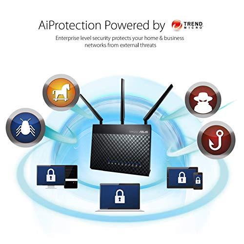 ASUS ASUS AC1900 WiFi Gaming Router (RT-AC68U) - Dual Band Gigabit Wireless Internet Router, Gaming & Streaming, AiMesh Compatible, Included Lifetime Internet Security, Adaptive QoS, Parental Control