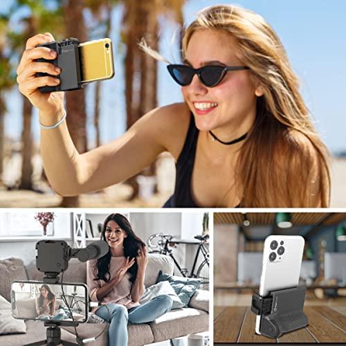 DigiPower DigiPower Pocket Grip Stabilizer with Wireless Shutter Remote & Table-Top Mini Tripod for Mobile Phone, Works with iPhones & Android Smartphones for Filming YouTube, TikTok, & Instagram Videos,