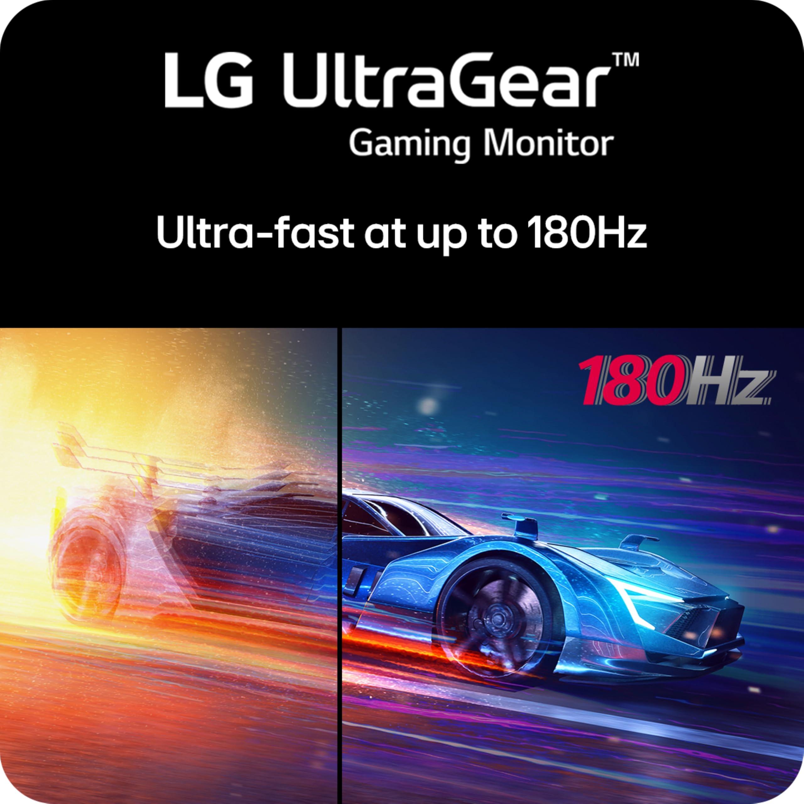LG LG 27GS40W-B 27-Inch Ultragear FHD (1920 x 1080) Gaming Monitor, 180Hz, HDR10, AMD FreeSync, HDMI, DisplayPort, H/P Out, Black