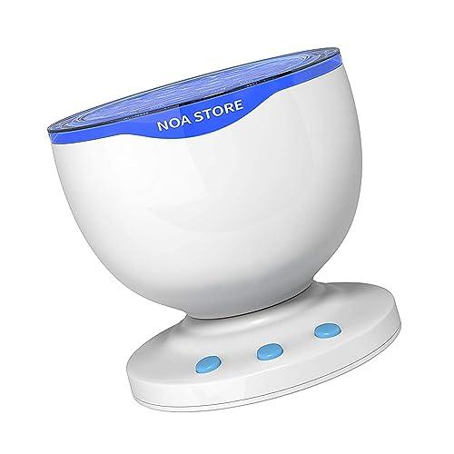 Noa Store Noa Store Sensory LED Room Lights - Light Projector for Bedroom - Ocean Waves Projection Lamp with Calming Music - Night Light for Kids - Blue Ceiling Projector Lamps for Adults and Children
