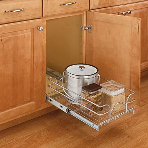 Rev-A-Shelf Rev-A-Shelf - 5WB1-1222-CR - 11 3/8 in. W x 22 in. D Base Cabinet Pull-Out Chrome Wire Basket