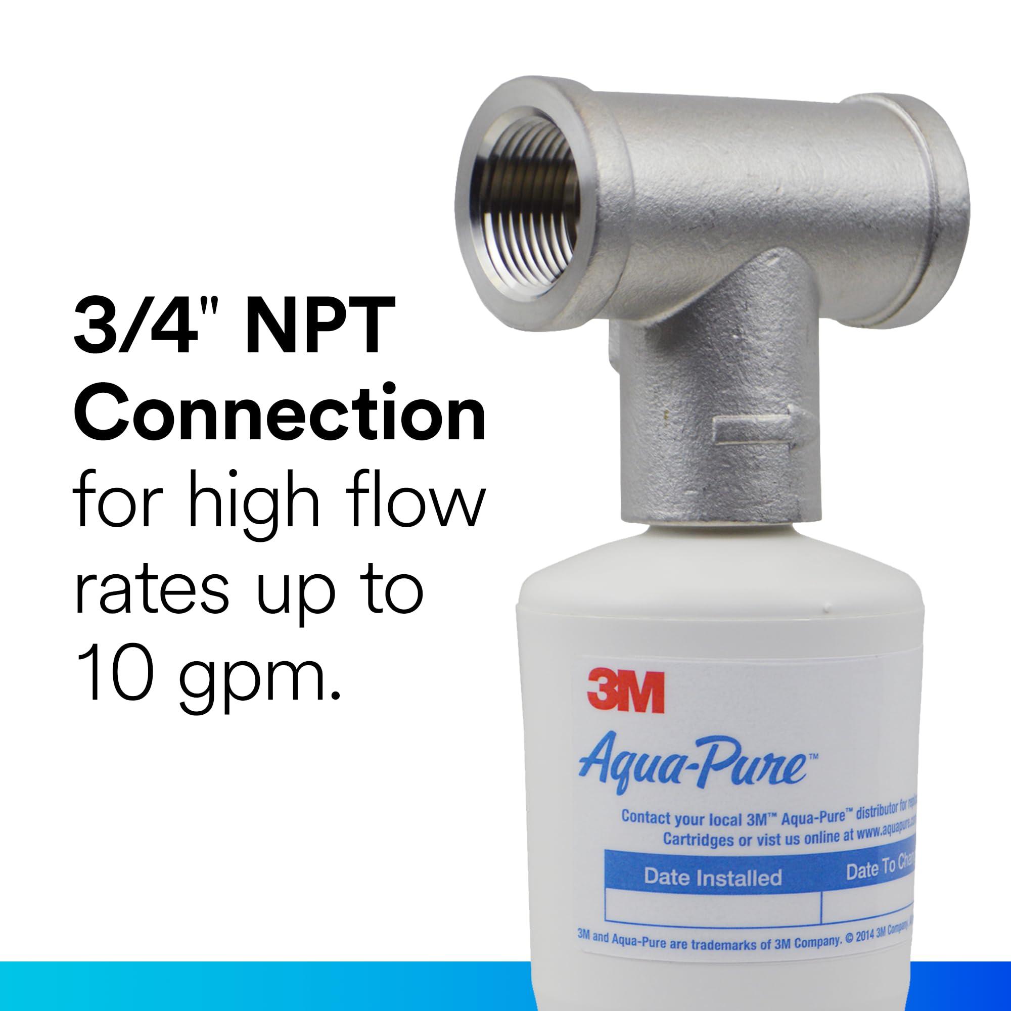 3M Aqua-Pure 3M Aqua-Pure Whole House Scale Inhibition Inline Water System AP430SS, Prevents Scale Build Up On Hot Water Heaters and Boilers