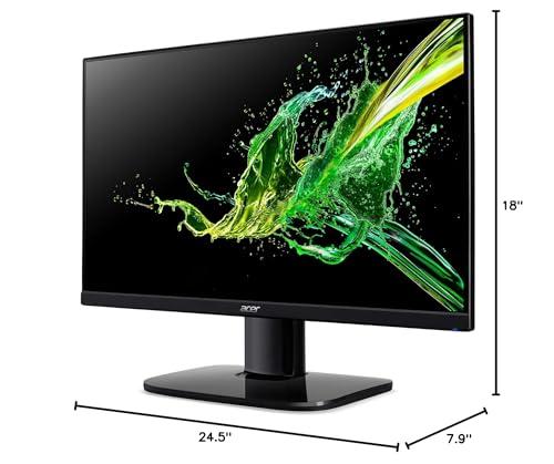 acer Acer KB272 EBI 27\" IPS Full HD (1920 x 1080) Zero-Frame Gaming Office Monitor | AMD FreeSync Technology | Up to 100Hz Refresh | 1ms (VRB) | Low Blue Light | Tilt | HDMI & VGA Ports,Black