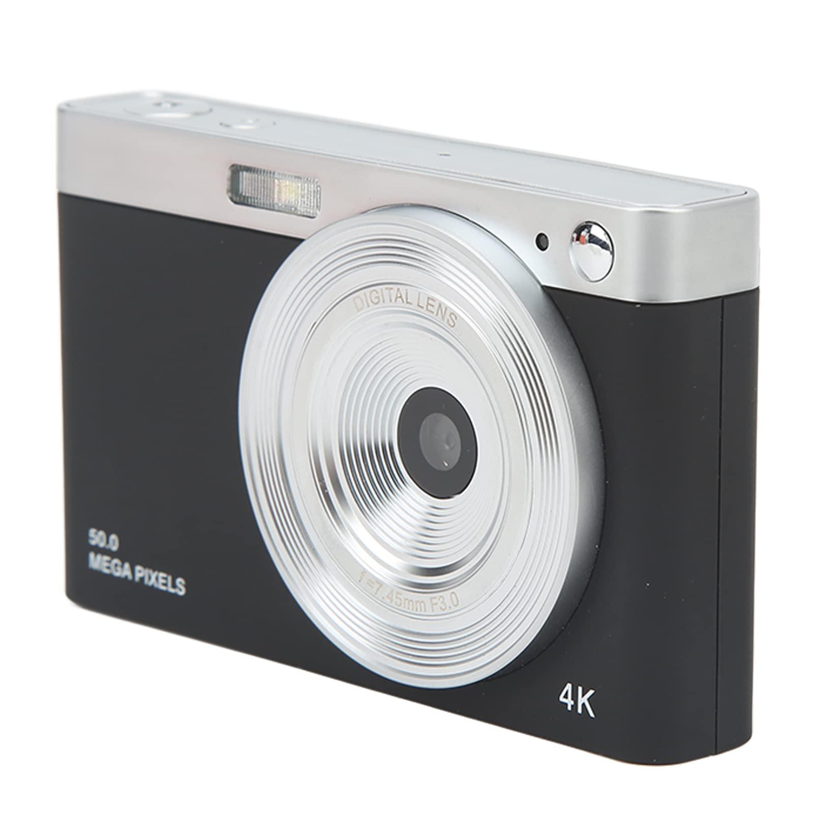 BTSEURY BTSEURY 4K Digital Camera, IPS HD Mirrorless Camera Anti Shake Vlogging Camera AF Autofocus 16X Zoom 50MP Camera for Macro Shooting Photography (Black)