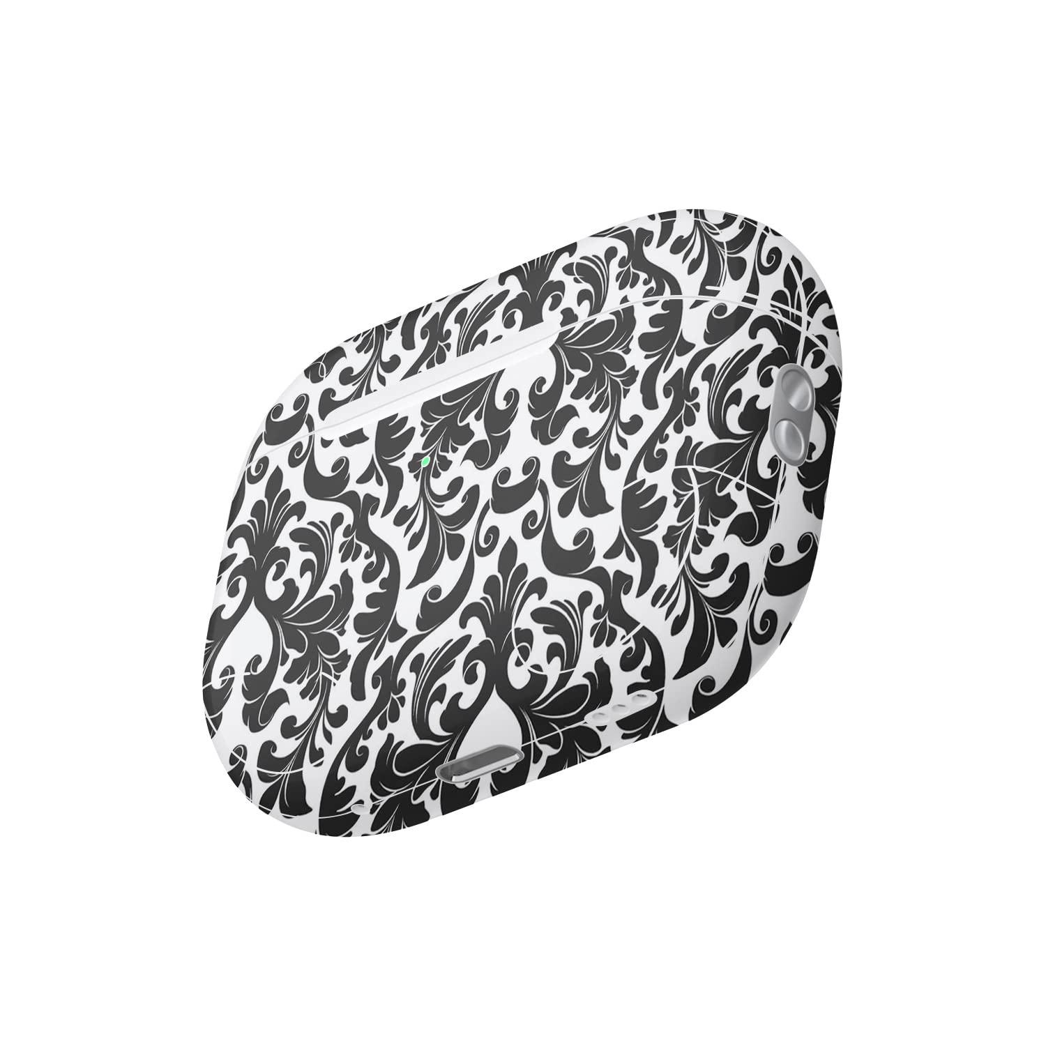 MIGHTY SKINS MightySkins (2 Pack) Skins Compatible with Apple AirPods Pro 2 - Black Damask | Protective, Durable, and Unique Vinyl Decal wrap Cover | Easy to Apply, Remove, and Change Styles | Made in The USA