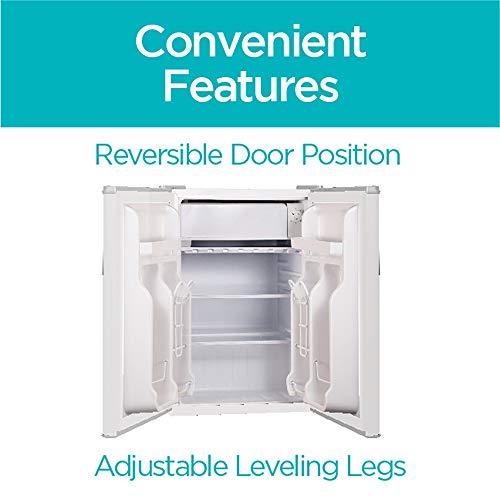 BLACK+DECKER BLACK+DECKER BCRK25W Compact Refrigerator Energy Star Single Door Mini Fridge with Freezer, 2.5 Cubic Ft., White