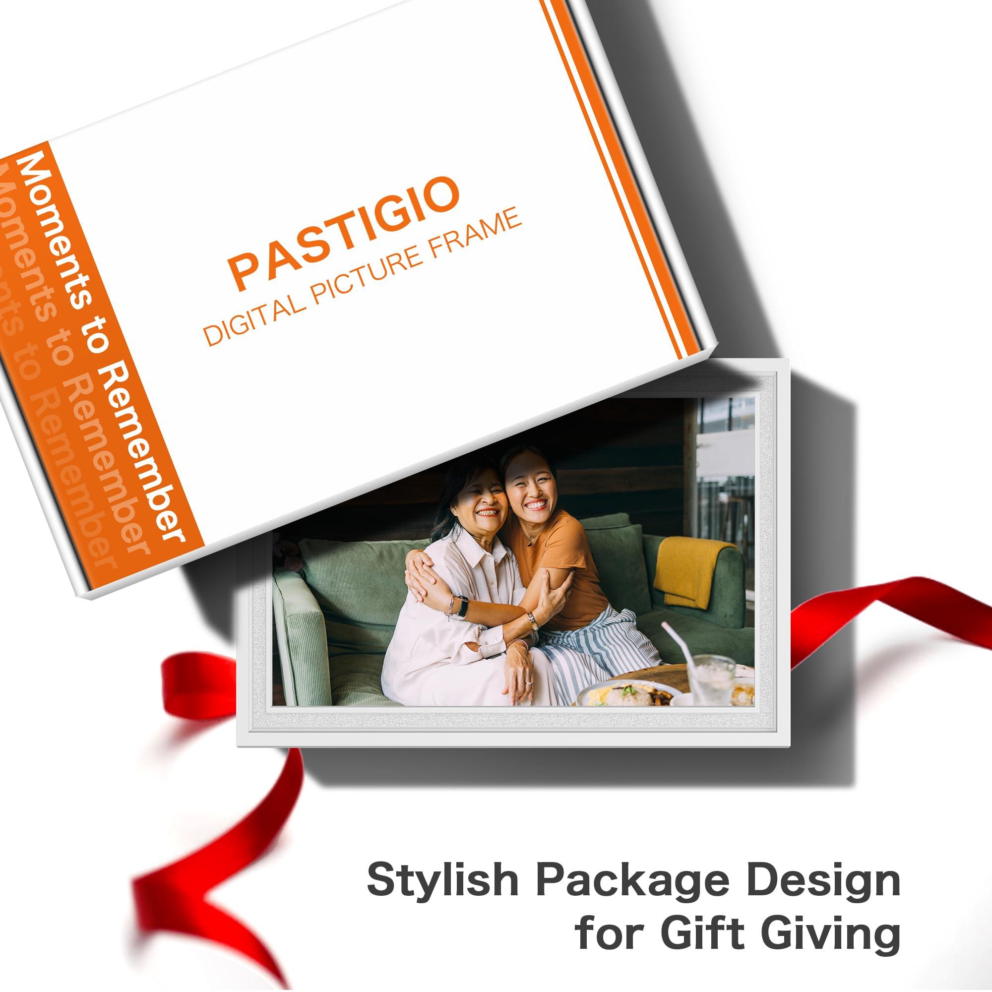 Pastigio Digital Picture Frame WiFi, 10.1 Inch Frameo Digital Photo Frame, 32GB Memory, 1280*800 HD Touch Screen, Auto-Rotate, Share Pictures Videos Instantly, Wedding, Birthday Gifts for Women, Mom, Dad Gifts