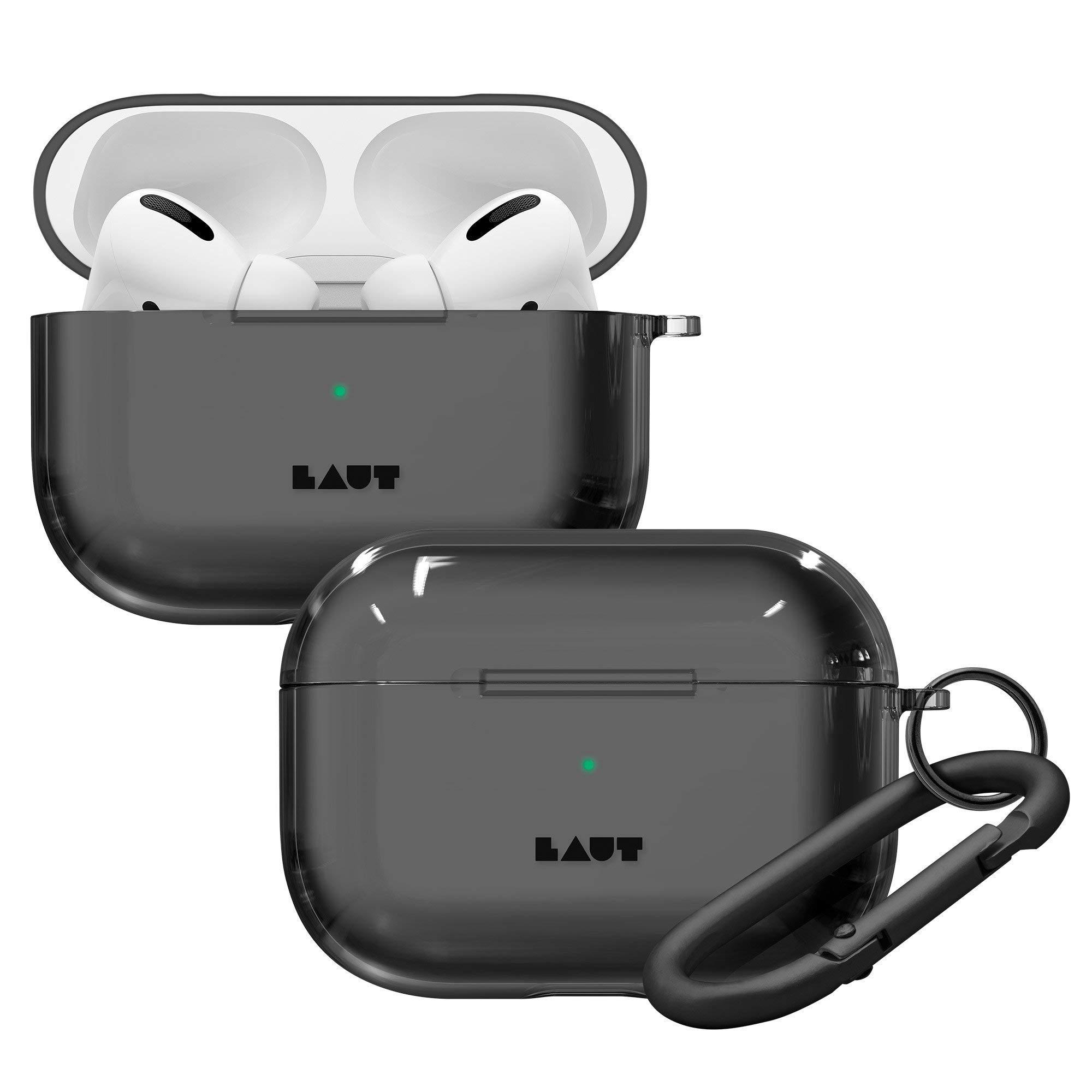 LAUT LAUT | Crystal X for AirPods Pro | Crystal Clear | Anti-Scratch | Carabiner Included Crystal Black