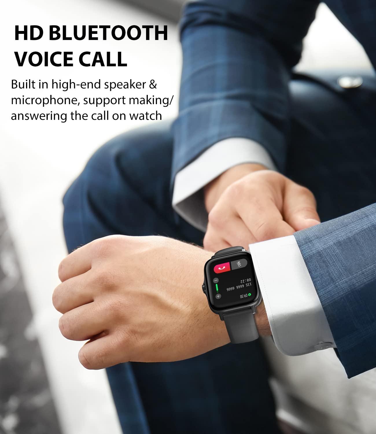 EGQINR EGQINR Smart Watches for Men Women, 1.7" HD Touch Screen Activity Fitness Tracker with Health Monitor and Sleep, IP67 Waterproof Smartwatch with Bluetooth Call for Android iOS