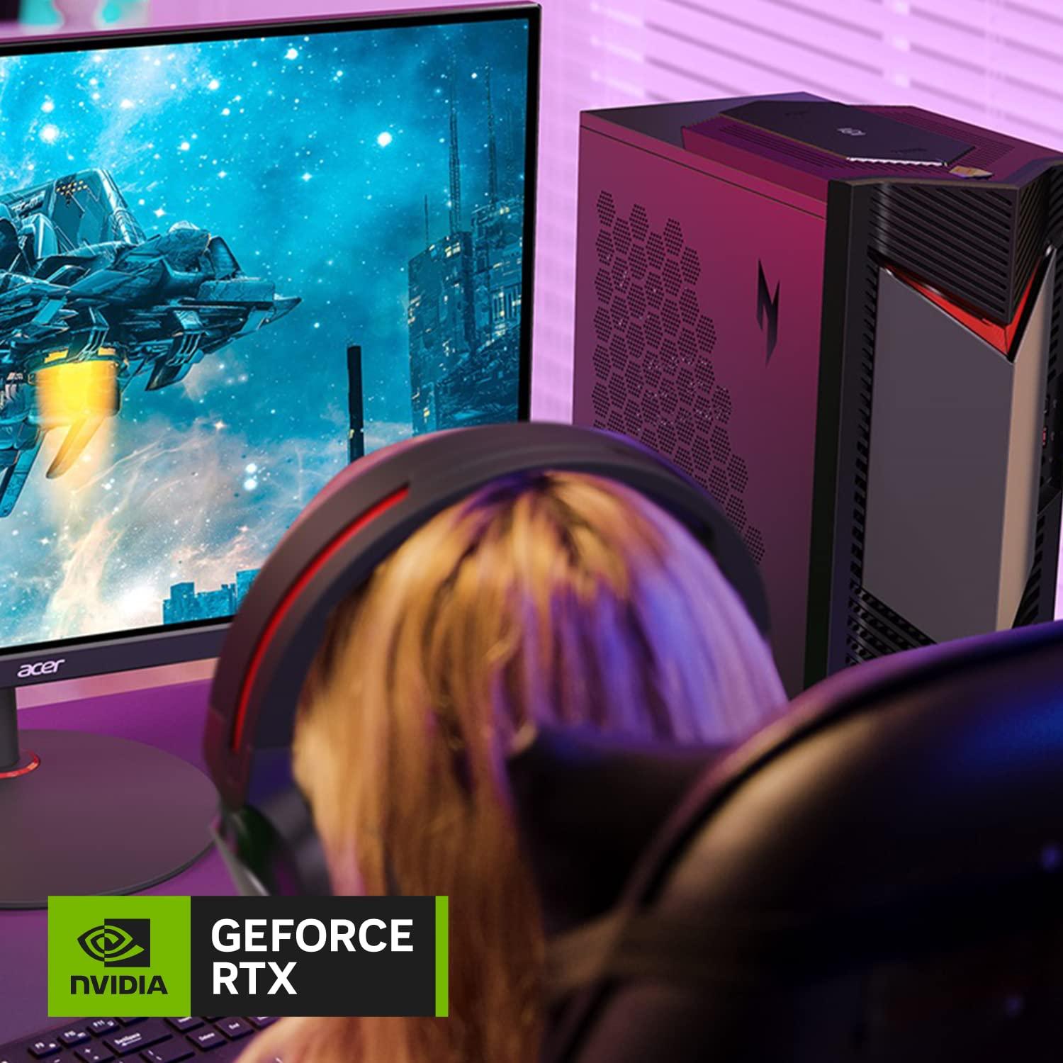 acer acer Nitro 50 N50-656-UR12 Gaming Desktop | Intel Core i5-14400F 10-Core Processor | NVIDIA GeForce RTX 3050 | 16GB DDR5 5600MHz | 1TB PCIe Gen 4 SSD | Intel Wi-Fi 6E AX211 | Windows 11 Home