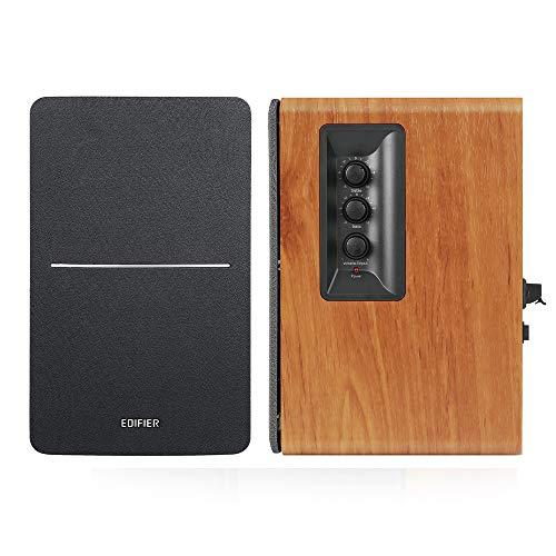 Edifier Edifier R1280DBs Active Bluetooth Bookshelf Speakers - Optical Input - 2.0 Wireless Studio Monitor Speaker - 42W RMS with Subwoofer Line Out - Wood Grain