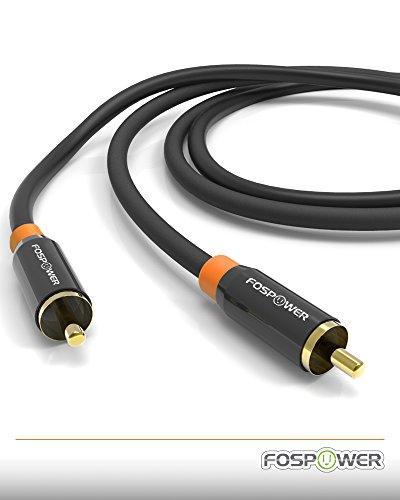 FosPower FosPower Digital Audio Coaxial Cable [24K Gold Plated Connectors] Premium S/PDIF RCA Male to RCA Male for Home Theater, HDTV, Subwoofer, Hi-Fi Systems - 3ft/2Pack