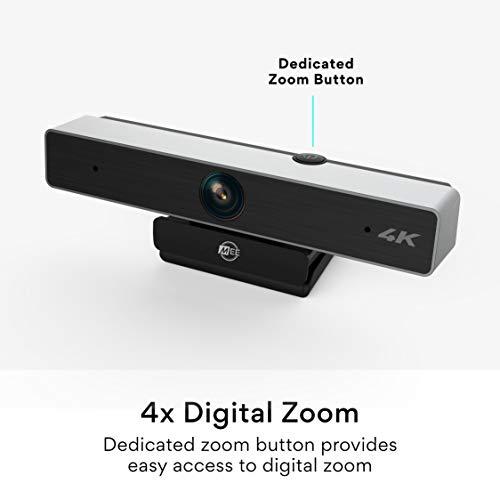 MEE audio MEE audio C11Z 4K Ultra HD Webcam with ANC Microphones, 4X Digital Zoom, Low Light Correction, Wide Angle Lens and Privacy Cover for Zoom Video Conferencing on Computer PC Mac Laptop Desktop