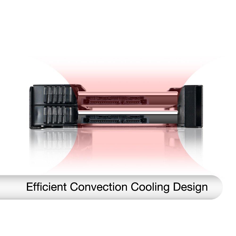 ICY DOCK ICY DOCK Tool-Less 2 Bay 2.5 Inch SSD to 3.5 Inch Dual Internal Hard Disk Drive Metal SSD Mounting Bracket | EZ-Fit PRO MB082SP