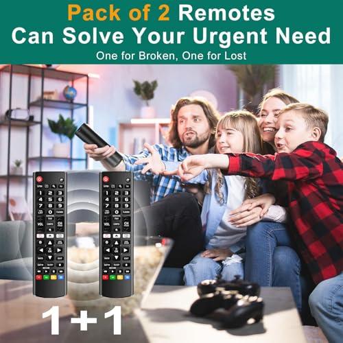 Yimaut (Pack of 2) Universal Remote for LG Smart TV, Compatible with All LG TV Remote Control LCD LED OLED UHD HDTV 3D 4K Smart TV Models, Replacement Remote with Netflix Amazon Shortcuts Key