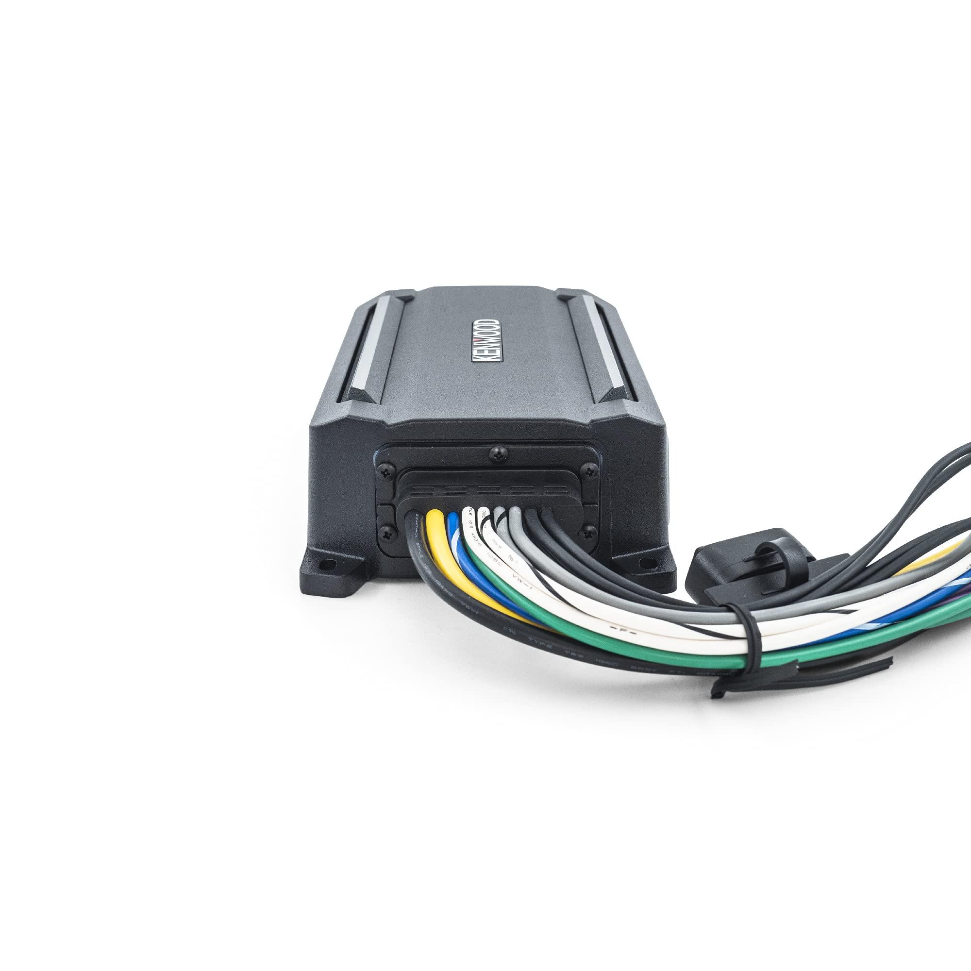 Kenwood KENWOOD KAC-M5014 4-Channel Compact Digital Amplifier (600W) for Car, Marine, UTV & Motorsport Vehicles, Solid Corrosion-Resistant Aluminum Chassis, IPX6, IPX7 & IP6X Certified and Vibration-Proof