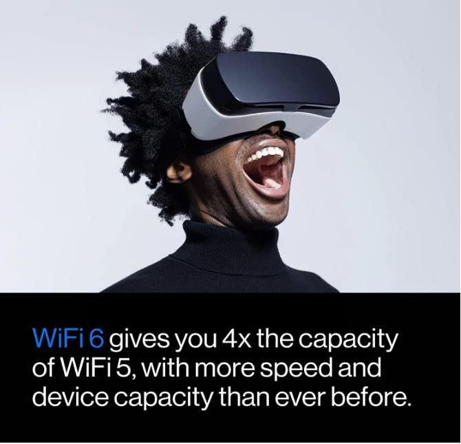 Linksys Linksys MX8000 Mesh WiFi Router - AX4200 WiFi 6 Router - Velop Tri-Band WiFi Mesh Router - WiFi 6 Mesh Computer Routers For Wireless Internet - Internet Router - Connect 80+ Devices, 5,400 Sq Ft, 2-Pk