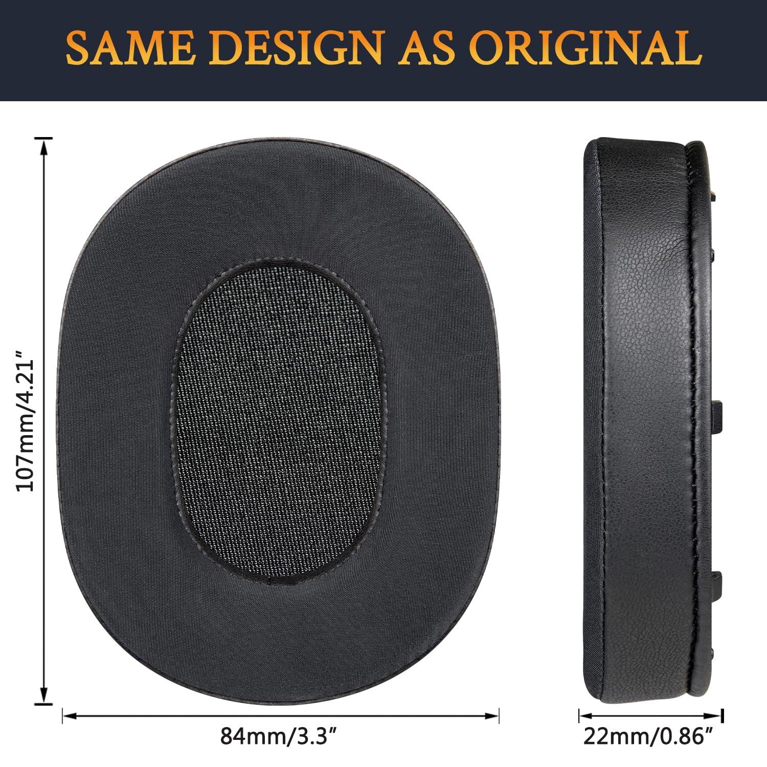 SOULWIT SOULWIT Replacement Earpads for Sony Inzone H7(WH-G700)/H9(WH-G900N) Wireless Gaming Headset, Ear Pads Cushions with Noise Isolation Foam, Ice Silk Fabric - Black