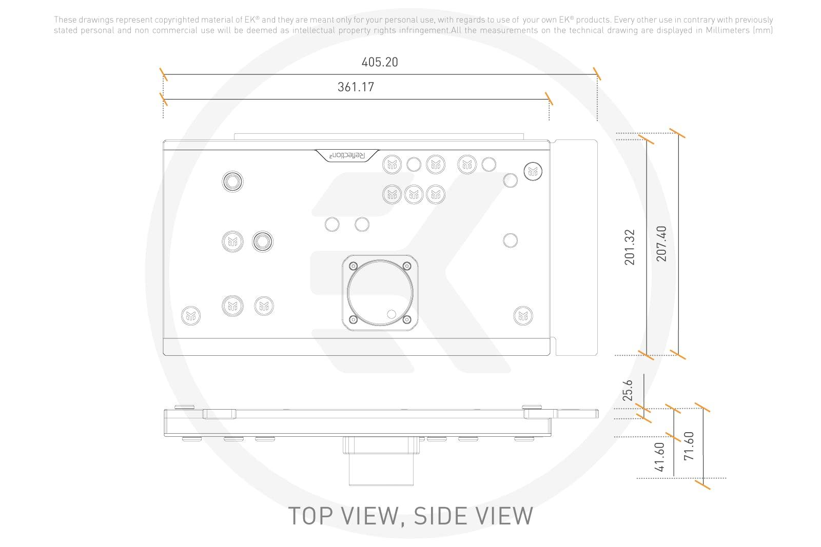 EK EKWB EK-Quantum Reflection 2 PC-O11D EVO D5 PWM, D-RGB, Plexi