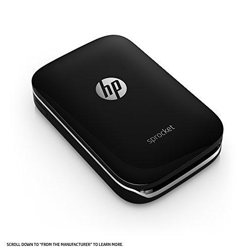 HP Sprocket HP Sprocket Portable Photo Printer, Print Social Media Photos on 2x3" Sticky-Backed Paper - Black (X7N08A)