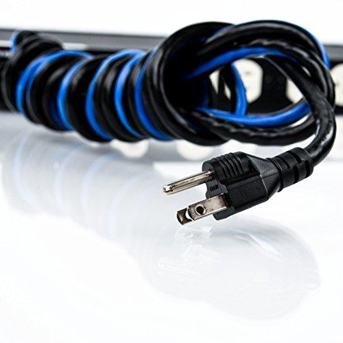 Middle Atlantic 15 Amp Unswitched Power Distribution, Extra-Short 8 Outlet Finish: Flat Black Powder Coat