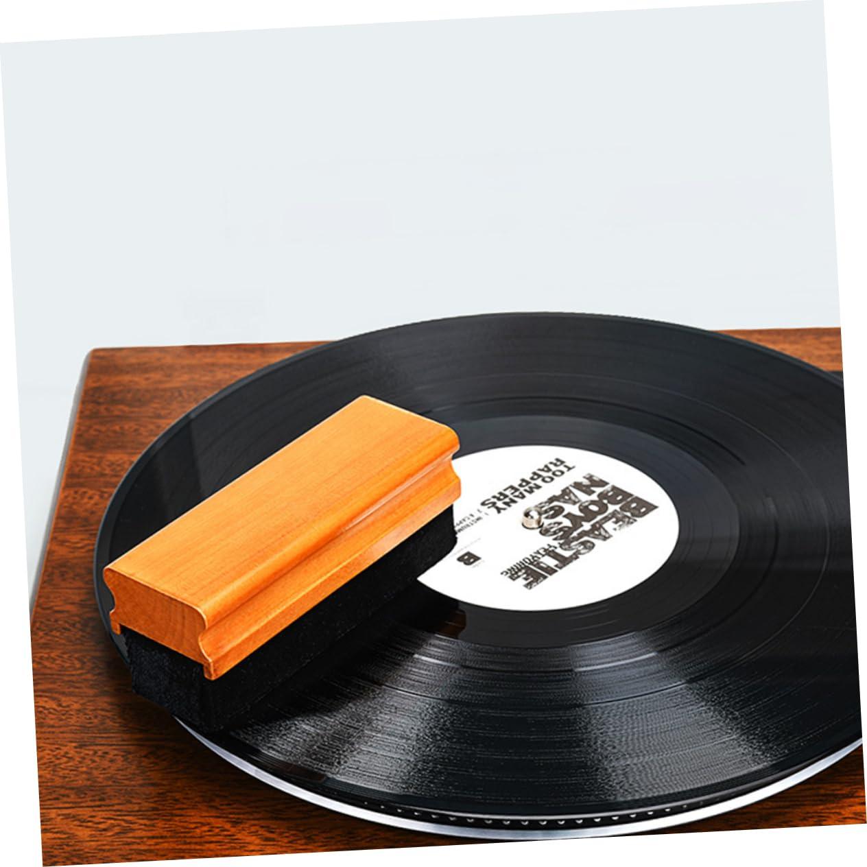 Yardenfun Yardenfun Vinyl Record Cleaner Sponge Brush for Dust Wood Handle Vintage Record Player Duster Safe Reliable