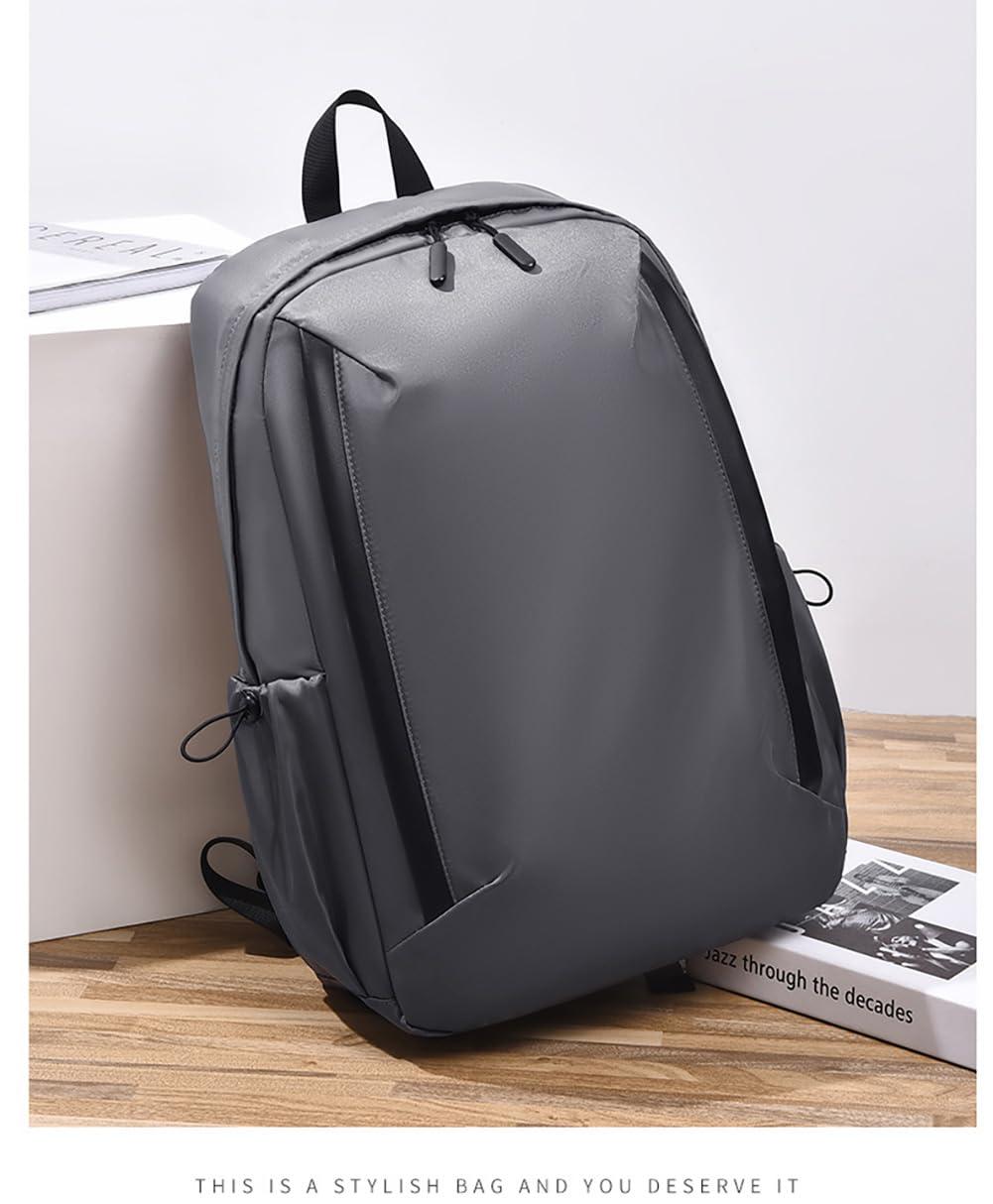 JohnMojie JohnMojie Men's business backpack, nylon waterproof computer bag, leisure backpackackpack(Grey)