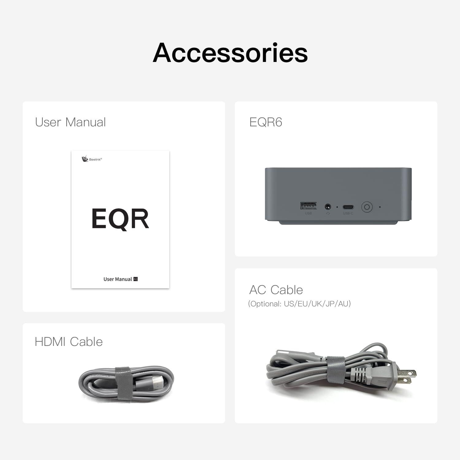 Beelink Beelink EQR6 Mini PC, AMD Ryzen 7 6800H(Up to 4.7GHz) 8C/16T, Mini Computer 32GB LPDDR5 RAM 500GB NVMe SSD, Micro Desktop PC 4K@60Hz Dual HDMI/BT5.2/WiFi 6 for Office/Home/Ai Copilot