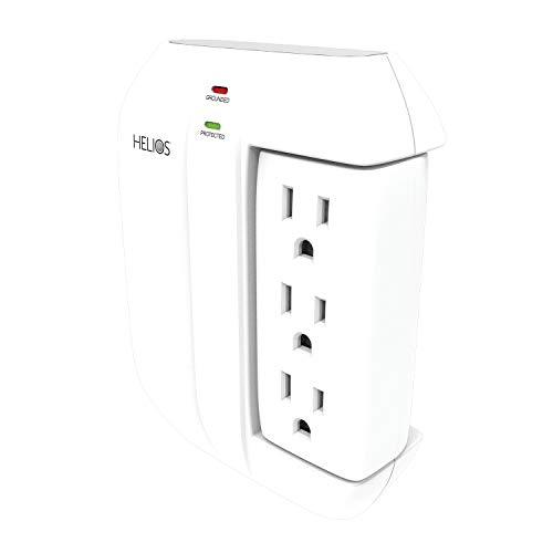 Helios Helios AS-HP-5R 5-Outlet Wall Tap Surge Protector with 2 USB Charging Ports