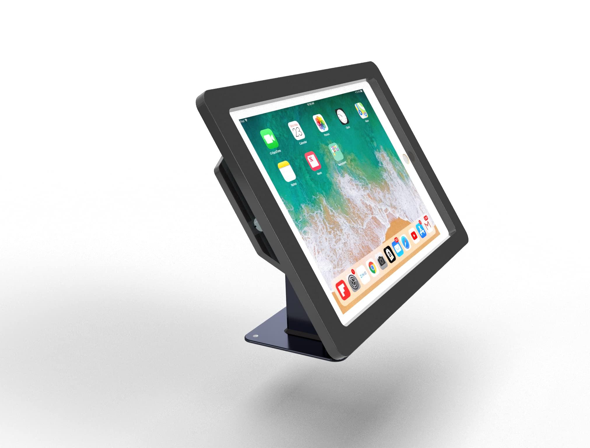 TABcare TABcare Anti-Theft Security Acrylic Case for Apple iPad 7/8/9 10.2" with 360 Swivel & 180 Tilting Stand (Black)