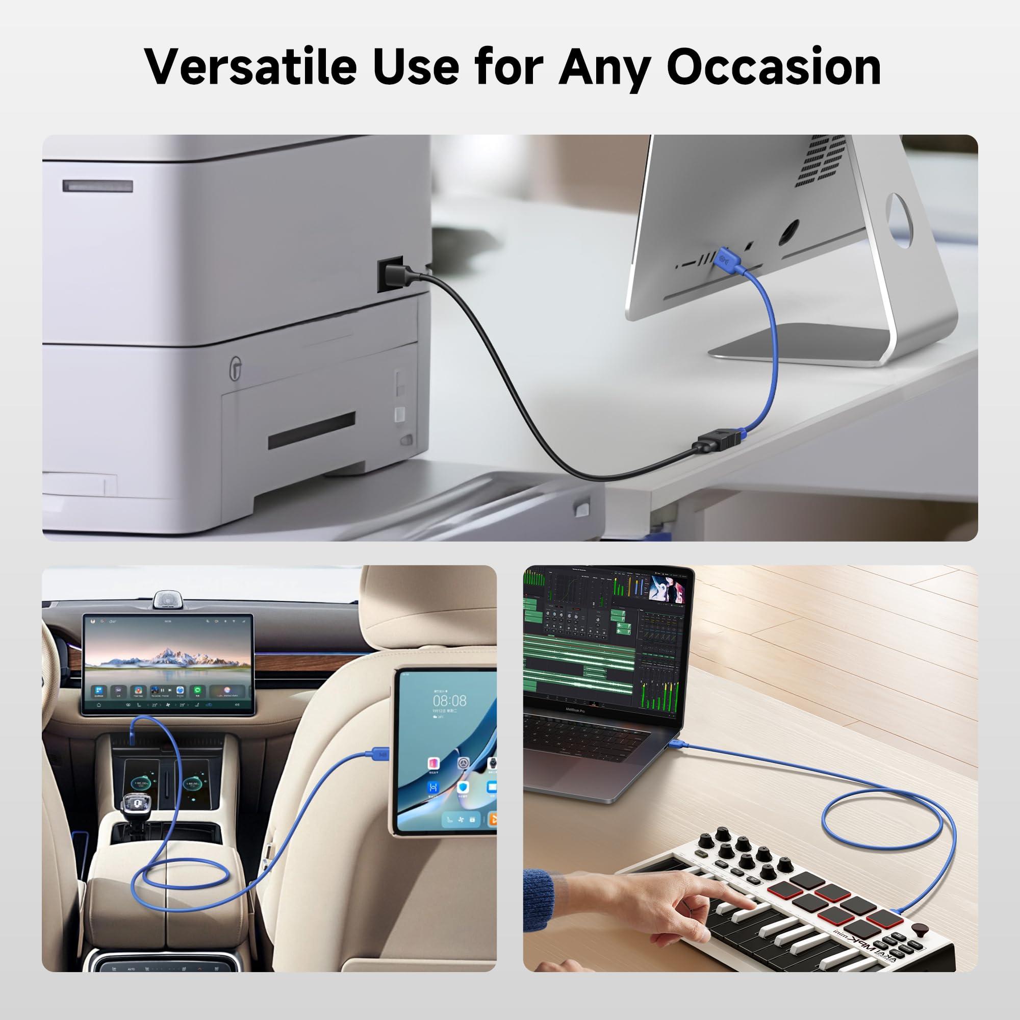 Cable Matters Cable Matters USB 3.0 Cable - 6ft, USBA to USBA Cable, Male to Male USB Cord, Blue