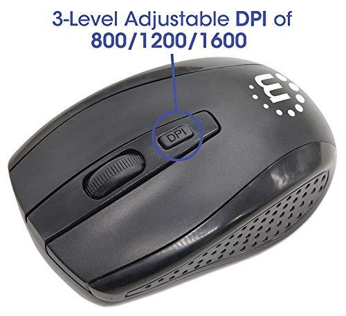 MANHATTAN Manhattan Wireless Keyboard and Mouse Combo - Full-Size USB Wireless Keyboard Mouse Set with 2.4GHz Dongle for PC Computer Laptop - Compatible with Windows and Mac 3 Year Warranty - Black 178990