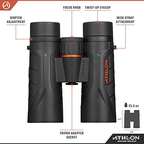 Athlon Optics Athlon Optics 8x42 Argos G2 HD Black Binoculars with Eye Relief for Adults and Kids, High-Powered Binoculars for Hunting, Birdwatching, and More