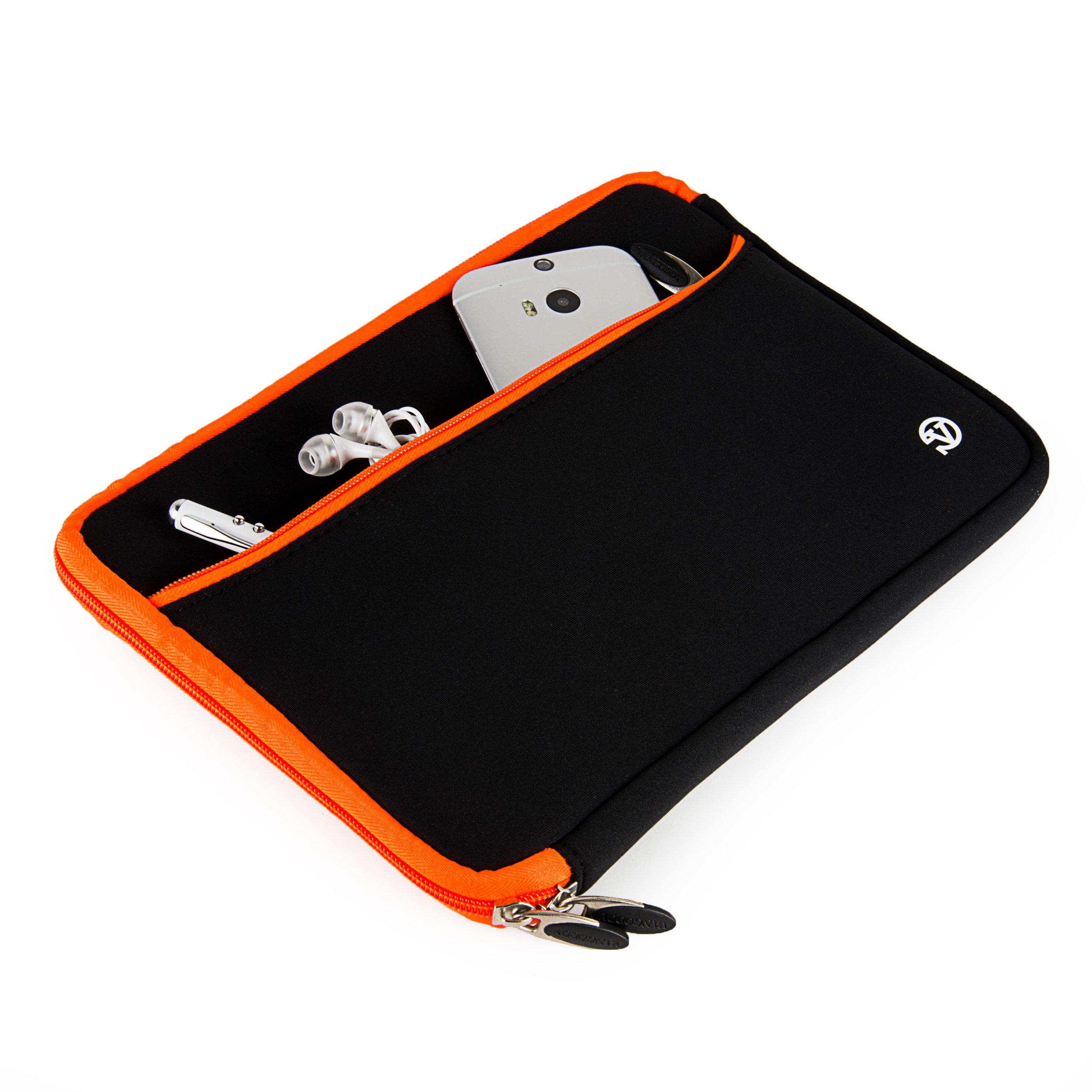Vangoddy Vangoddy UltraPortable Carrying Case Neoprene Sleeve Black, Orange Trim for HP 17 inch Laptop Notebook