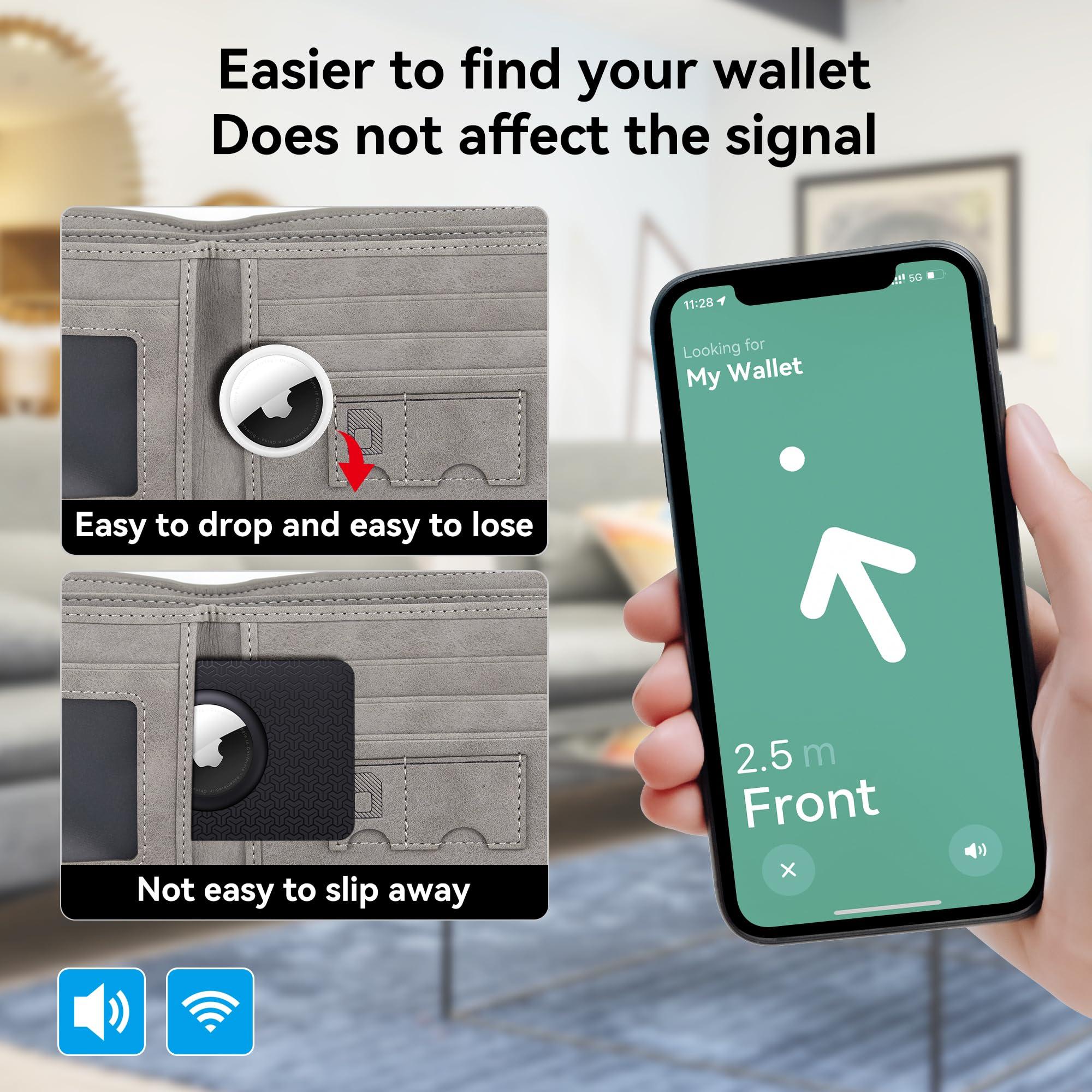 citymore AirTag Wallet Holder Slim Card Insert [2 Pack] Flexible Thin Airtag Wallet Card Case Cover Compatible with Apple AirTag,for Badge, Gift,Business Card Cases,Air Tag Case Accessories,Patent Pending