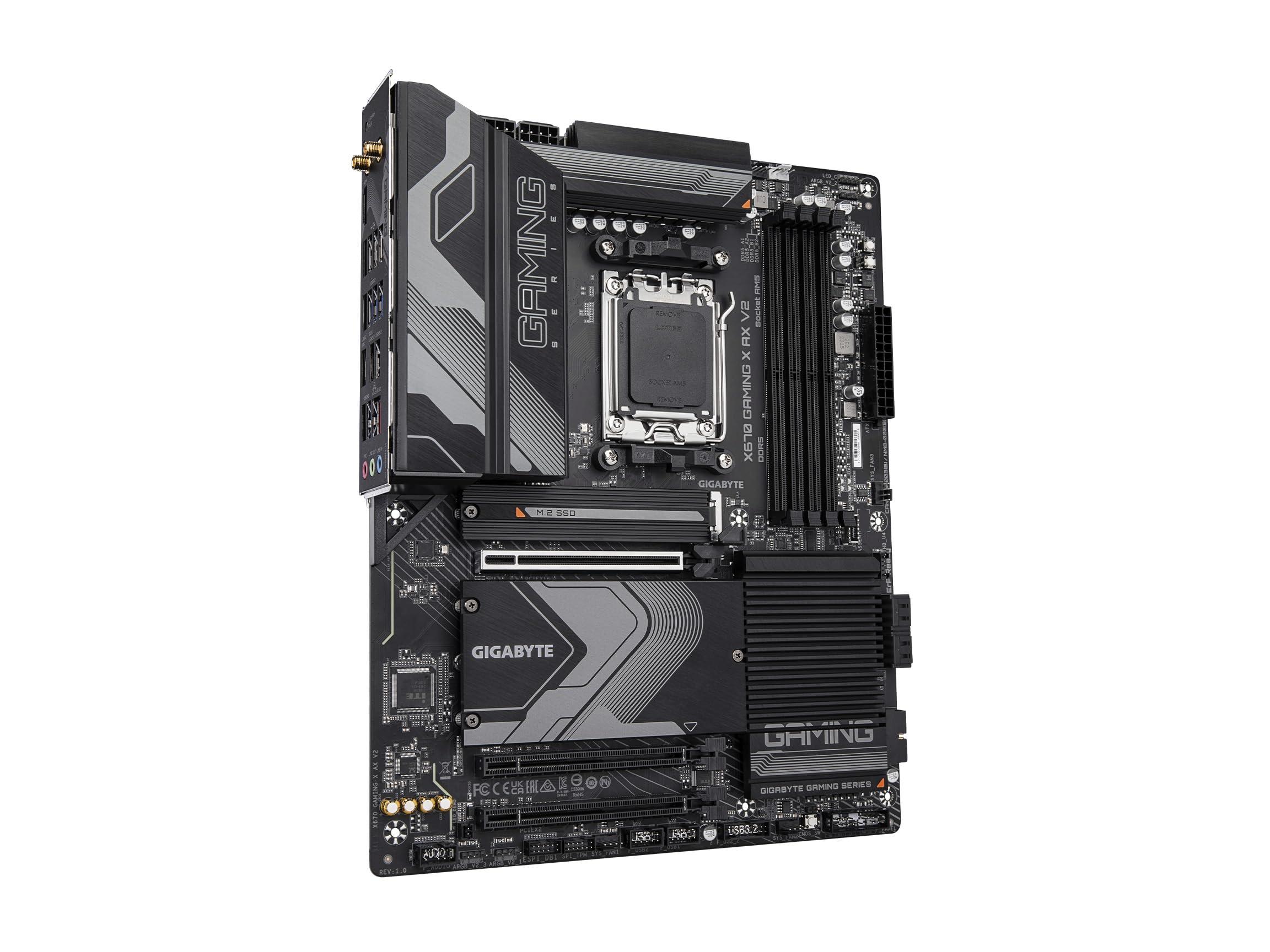 GIGABYTE Gigabyte Ultra Durable X670 Gaming X AX V2 Gaming Desktop Motherboard - AMD X670 Chipset - Socket AM5 - ATX - 5-Year Warranty