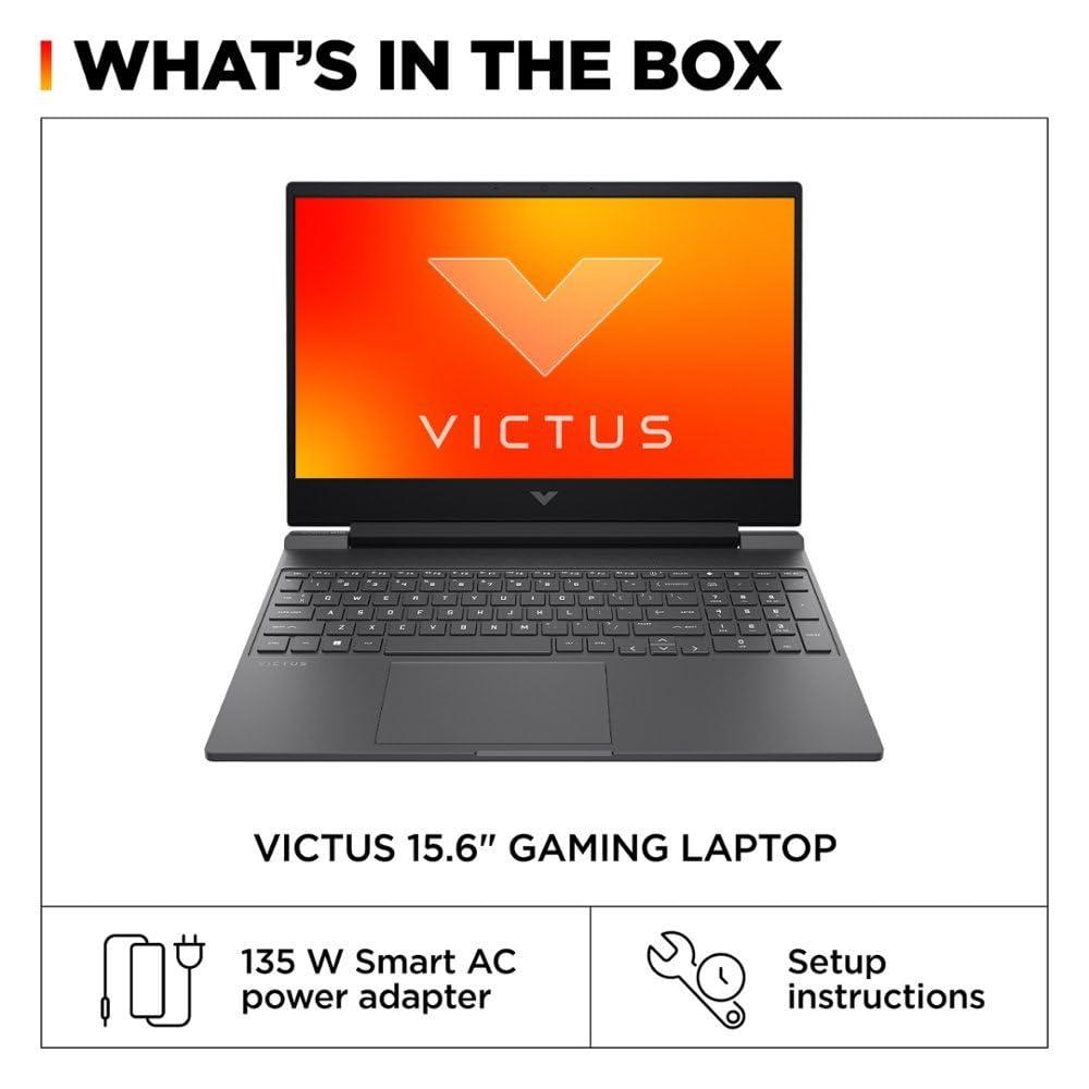 HP HP Victus 15.6" 144Hz FHD Gaming Laptop,AMD Ryzen 5 7535HS,64GB DDR5 RAM,2TB SSD,AMD Radeon RX 6550M,Beats RTX 2050,Backlit Keyboard,Windows11 Pro, Mica Silver