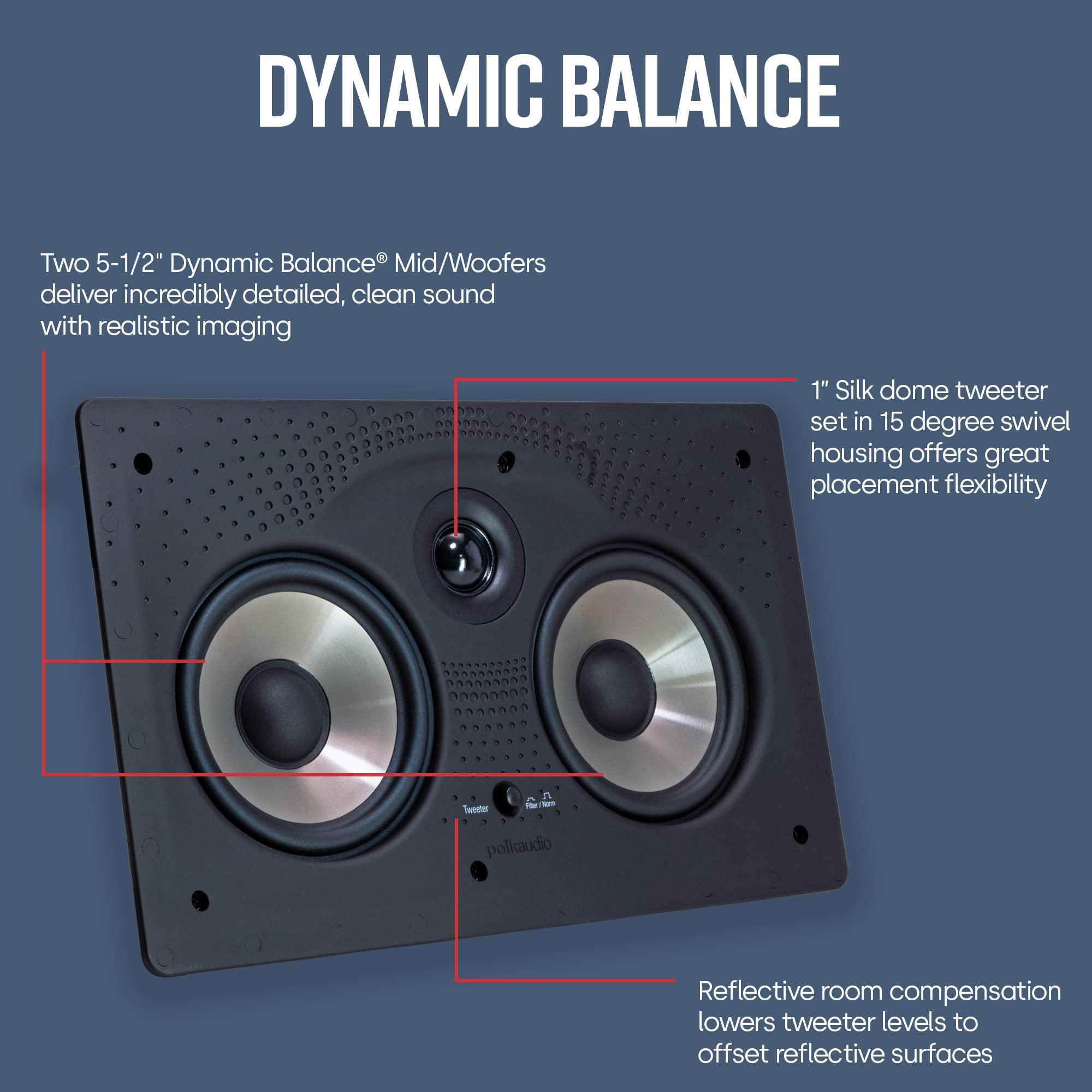 Polk Audio Polk Audio 265RT Sound Wall Mount Speakers, Black/White 255C-RT Wall Mount Speaker, Black/White