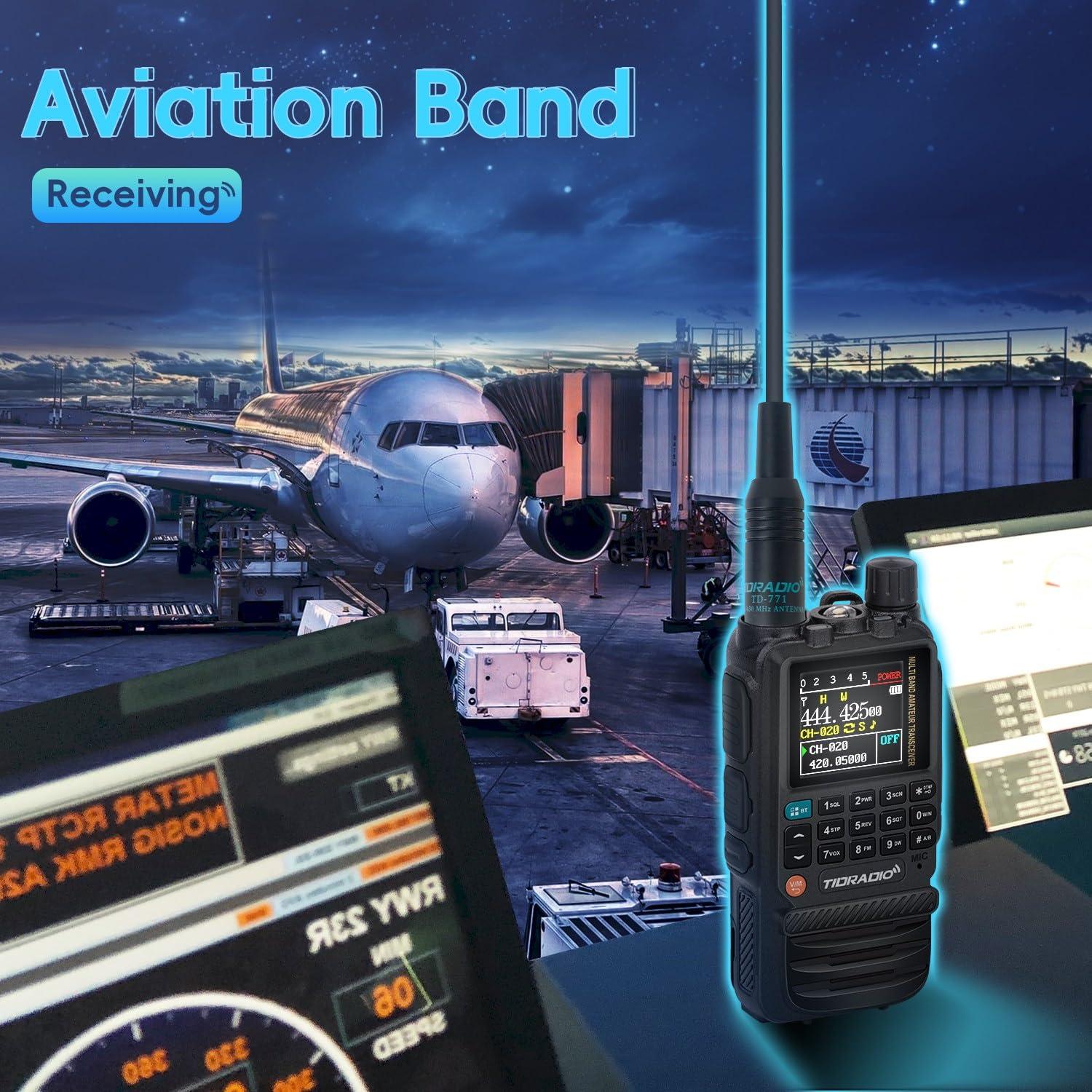 TIDRADIO TIDRADIO TD-H3 Ham Radio Handheld (4Pack) Multi-Band Long Range Two-Way Radio,USB-C Programming & Charging,8PCS 2500mAh Battery,DTMF FM NOAA VOX SCAN,Walkie Talkies with Earpiece & Airband Antenna