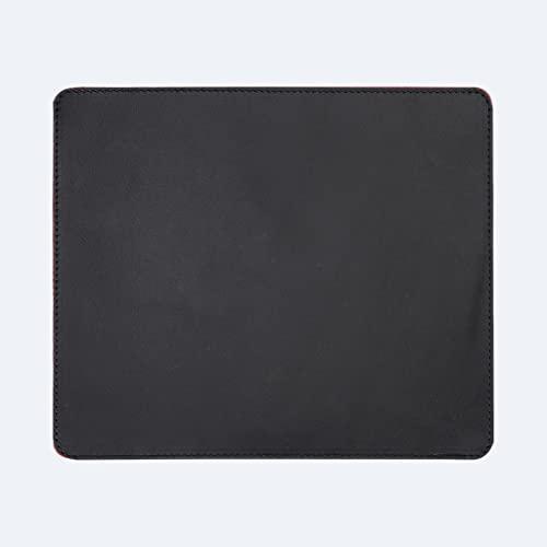 OXA OXA Leather Mouse Pad | Smooth Surface | Non-Slip Base | Tracking Precision | Full Crafted from Genuine Leather | for Both Women & Men Home Decor Usage | - Black