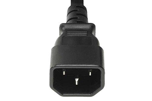 SF Cable SF Cable 4ft 18 AWG NEMA 5-15R to IEC320 C14 Monitor Power Adapter Cord, 10A, 125V AC Power Cable