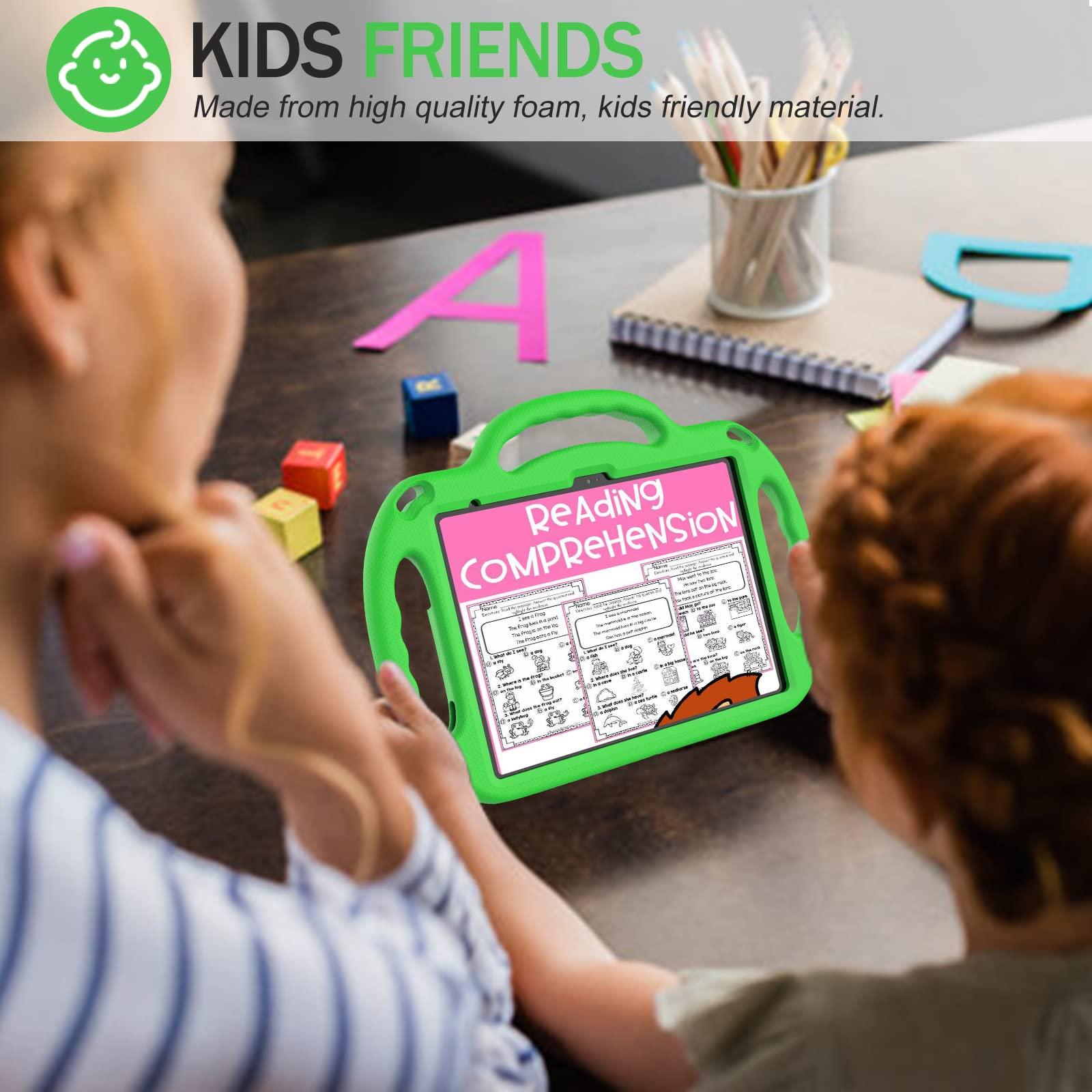 SUPNICE SUPNICE iPad 10th Generation Kids Case, iPad 10.9 Case, [Shoulder Strap][Light Weight Handle] Stand Child Protective Cases Shockproof Cover for iPad 10.9 inch 2022 (10th Gen) - Green