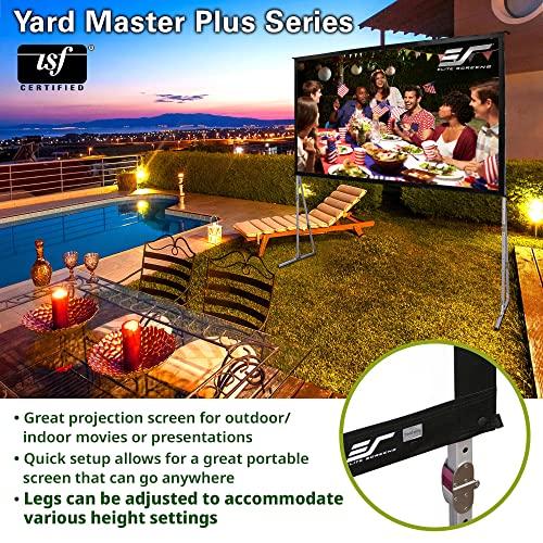 Elite Screens Elite Screens Yard Master Plus, 145-INCH 16:9 Height Setting Adjustable Portable Projector Screen, 4K HD Outdoor Indoor Movie Theater Front Projection, US Based Company 2-YEAR WARRANTY, OMS145H2PLUS