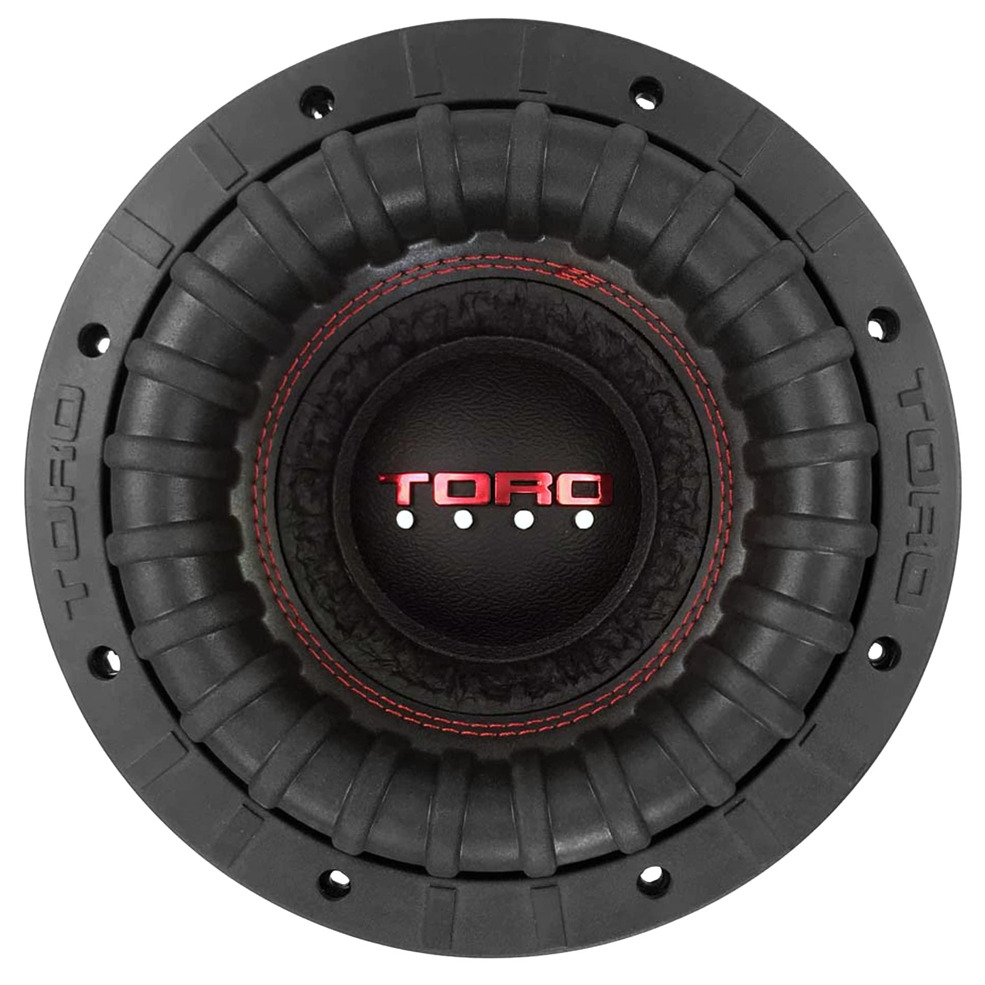 TORO TECH TORO TECH FORCE 8, 8 Inch 800 Watts RMS 1600 Watts MAX Dual 4 Ohm 2.5 Inch Voice Coil, 8 Car Audio Subwoofer for Cars, Trucks, Jeeps, Boats, Off Road with Hard Hitting Bass (Sold As Each)