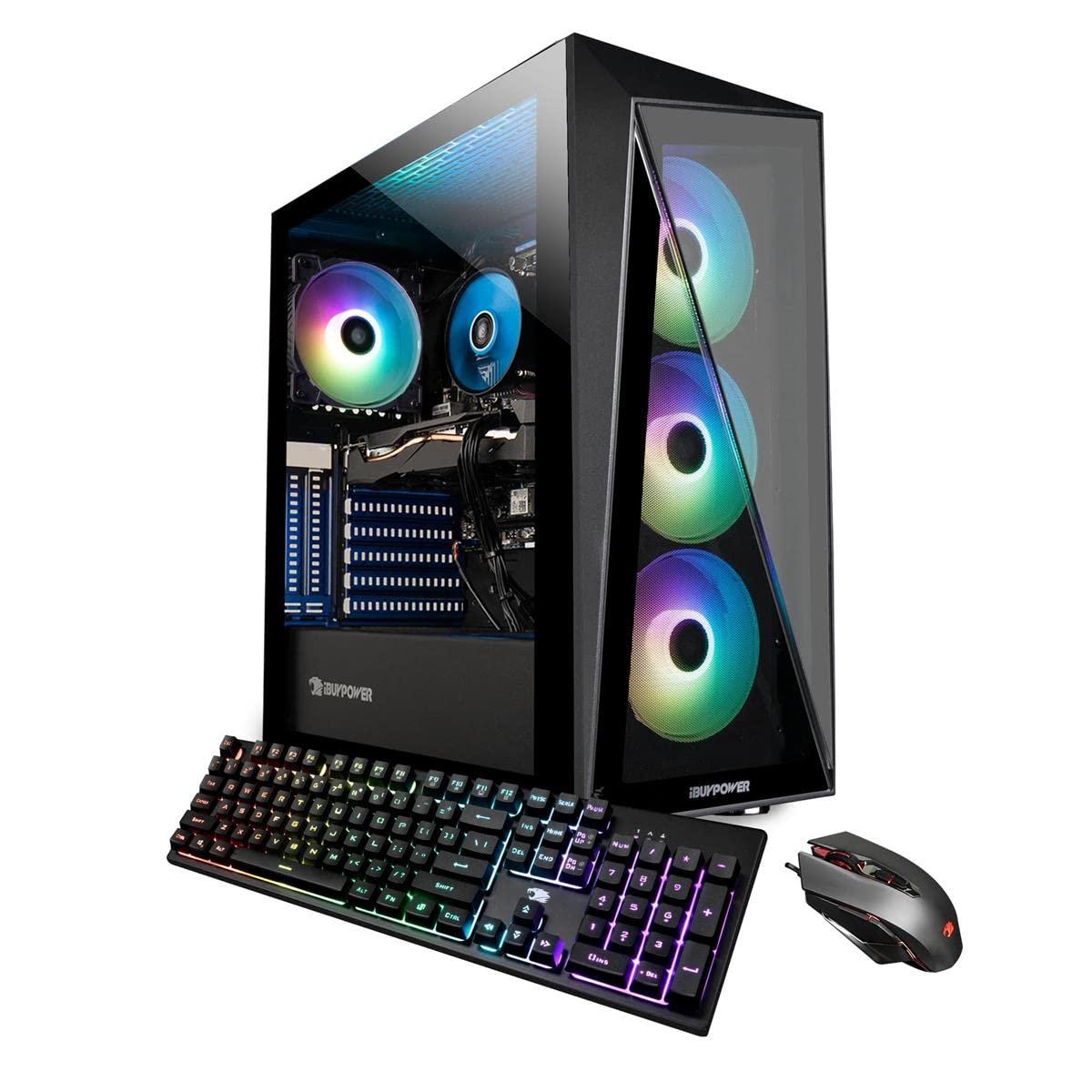 iBUYPOWER iBUYPOWER Pro Gaming PC Computer Desktop - SlateMR 1004 (Intel Core i3-10105F 3.7GHz, Nvidia GeForce GTX 1650 4 GB, 8GB DDR4, 480 GB SSD, RGB Fans, WiFi Ready, Windows 11 Home)