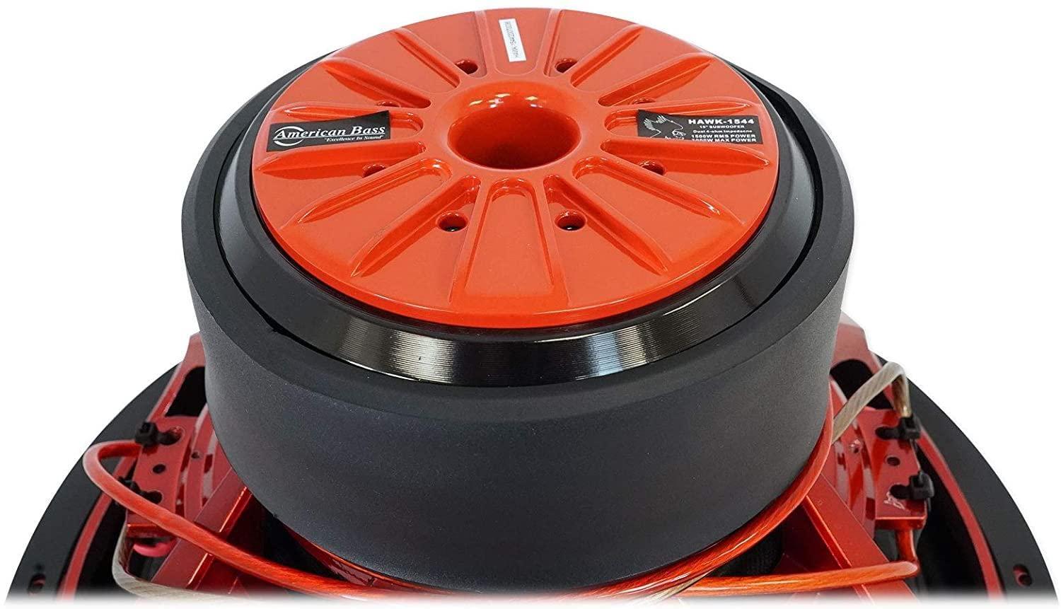 American Bass American Bass Hawk 15 Inch Subwoofer 1500 Watt RMS and 3000 Watt Max Power, 4 Ohm Impedance, 200-oz Magnet, and 3-inch Voice Coil, Pack of 1
