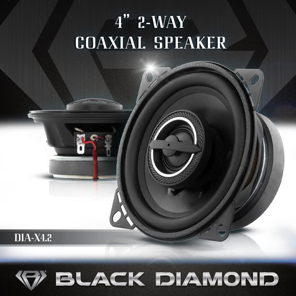 BLACK DIAMOND BLACK DIAMOND DIA-4.2 4\" Coaxial Speaker 2 Way 60 Watts 4-Ohm - Sold in Pairs