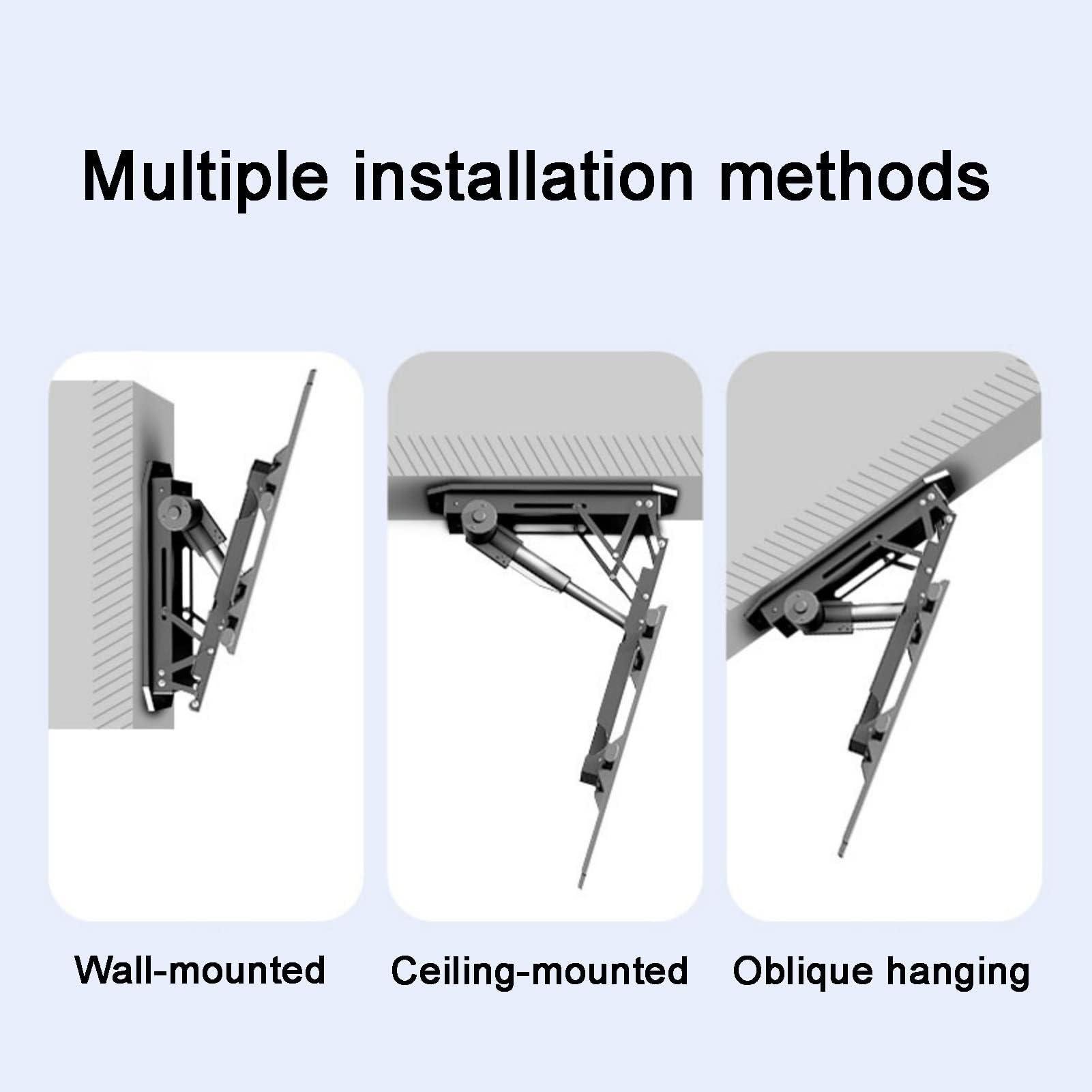 ZJYSMH tv wall mount,wall mount tv bracket, Motorised TV Bracket - 0-85 Flip Down, Hidden Drop Down TV Lift, Motorized Flip Down TV Roof Ceiling Mount, Fits 50-90 Inch TVs (Size : Min250~max600mm) ( Size :